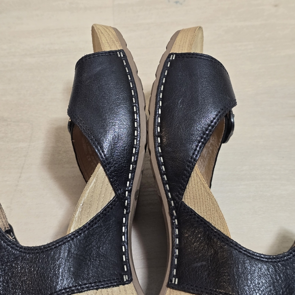 Dansko Womens Tricia Black Ankle Strap Heels EUR 42 US 11.5 - Picture 6 of 14
